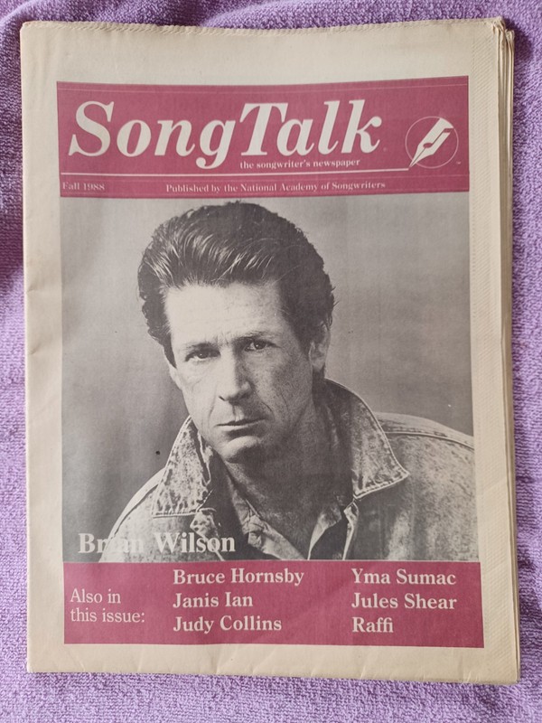 1988 FALL SONG TALK MAGAZINE - BRIAN WILSON COVER - GREAT Interviews See Pix