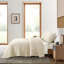 100 Cotton Muslin Gauze 3 PCS Comforter Cover Set, King, Ivory 4258G UP1