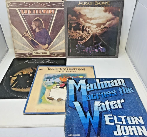 Classic Rock 5 LP Lot Paul McCartney Cat Stevens Elton John Rod Stewart Browne