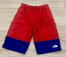 The North Face Boys Swim Red Blue Shorts Flashdry L 14/16 Long