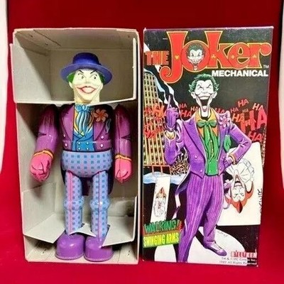 Billiken Shokai JOKER Batman Vintage Tin Toy Wind-up Walking Showa