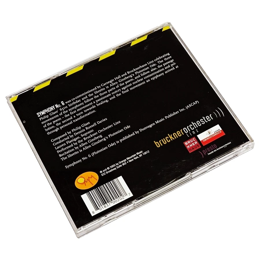 PHILIP GLASS - SYMPHONY No. 6 PLUTONIAN ODE - Rare 2CD 2005 USA - Allen Ginsberg