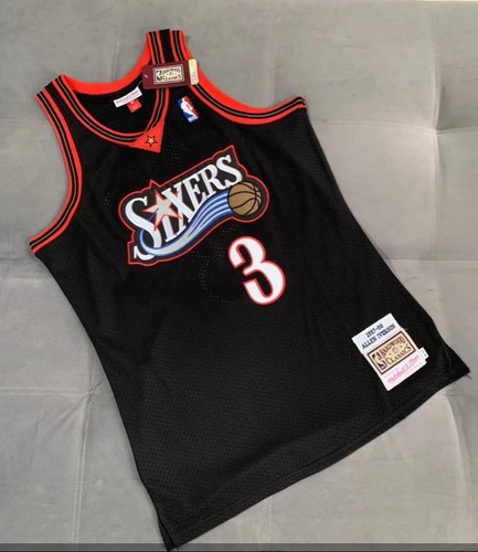 Philadelphia 76ers Allen Iverson retro vintage black basketball jersey