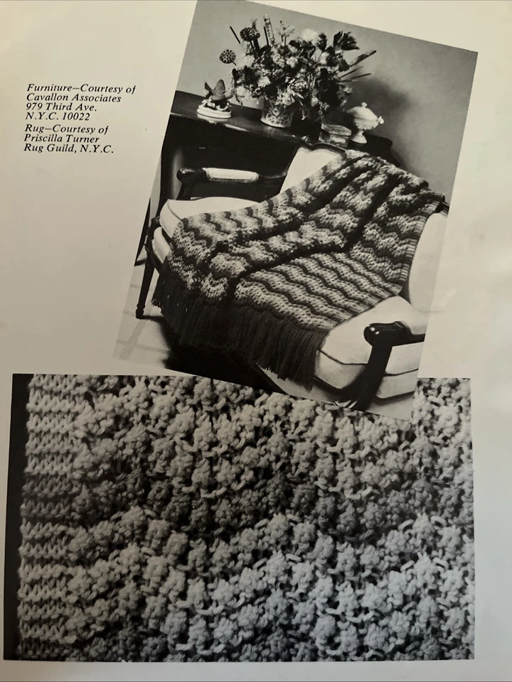 Afghans - Coats & Clark #203 1970 - crochet, knit, afghan stitch patterns - Image 3 of 4