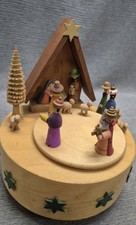 Weihnachts Spieldose Krippenfiguren Spielwerk, expertic Venusberg Erzgebirge DDR