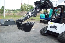 Bradco Hydraulic Swing Backhoe attachment for skid steers with 18" Bucket.Dig 6'