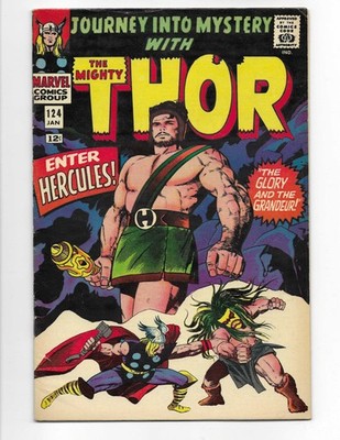 Journey Into Mystery 124 1966 Marvel Comics F 6.0 Thor Hercules Zeus Odin