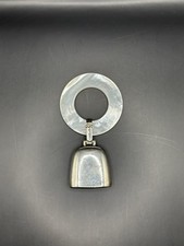 Vintage Sterling Silver And Mother Of Pearl Baby Rattle By Webster