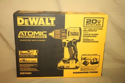 DEWALT ATOMIC COMPACT SERIES 20V MAX Drill Kit With Battery&charger DCD794D1