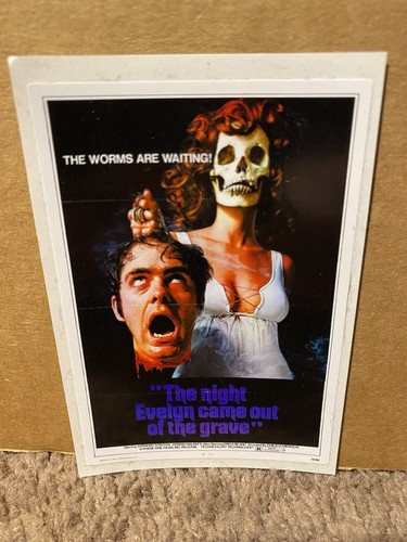 The Night Evelyn Came Out Of The Grave Sticker Horror 3" x 4" Gore Retro - Picture 1 of 1