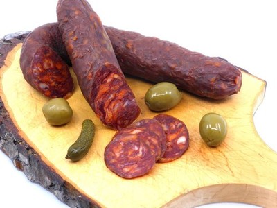 350g luftgetrocknete Chorizo Iberico - Pata Negra Paprikawurst scharf Salami