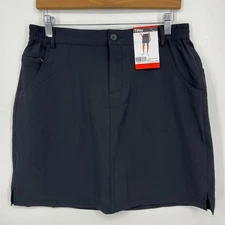 Tilley Trek Skort Women's Size M Black Lightweight Pockets New NWT