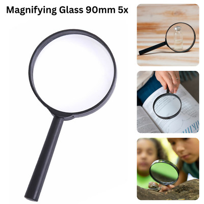 1 Stück Lupe Leseglas Lupe Linse Handhilfe Groß Schmuck 90mm 5x