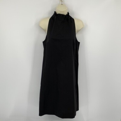 nwot cos halter neck maxi dress black keyhole convertible minimalist  sz medium (374968389484),
