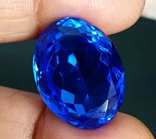 20 Ct AAA Natural Kashmiri Blue Sapphire Loose Gemstone Oval Cut EGL Certified