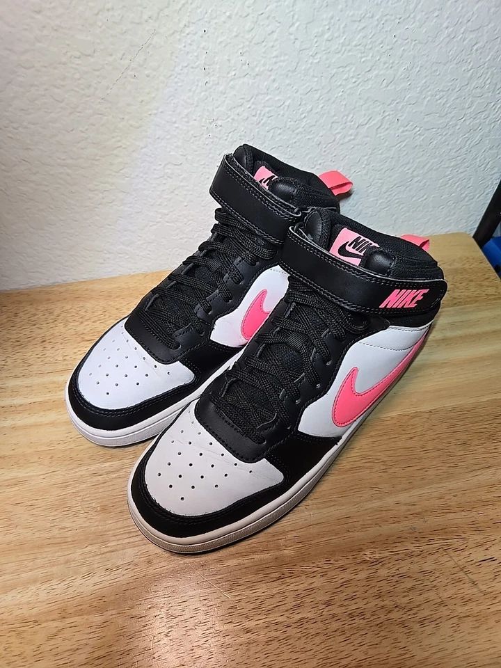 Nike Court Borough 2 Mid Blanco Sunset Pulse GS EE. UU. Niños 7 años Foto 3 de 4