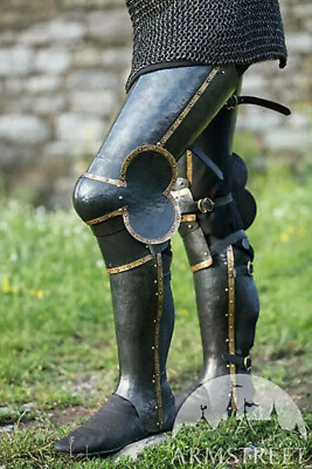 哥特式全腿盔甲套装 18 号钢制中世纪收藏品复制品 YZ510 — 第 2/3 张图片