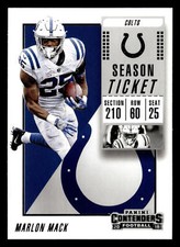 Marlon Mack 2018 Panini Contenders #59 Indianapolis Colts