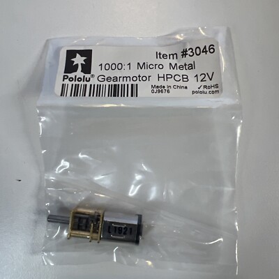 1 piece, Motor: DC POLOLU-3046 /E2DE 1000:1 HPCB 12v