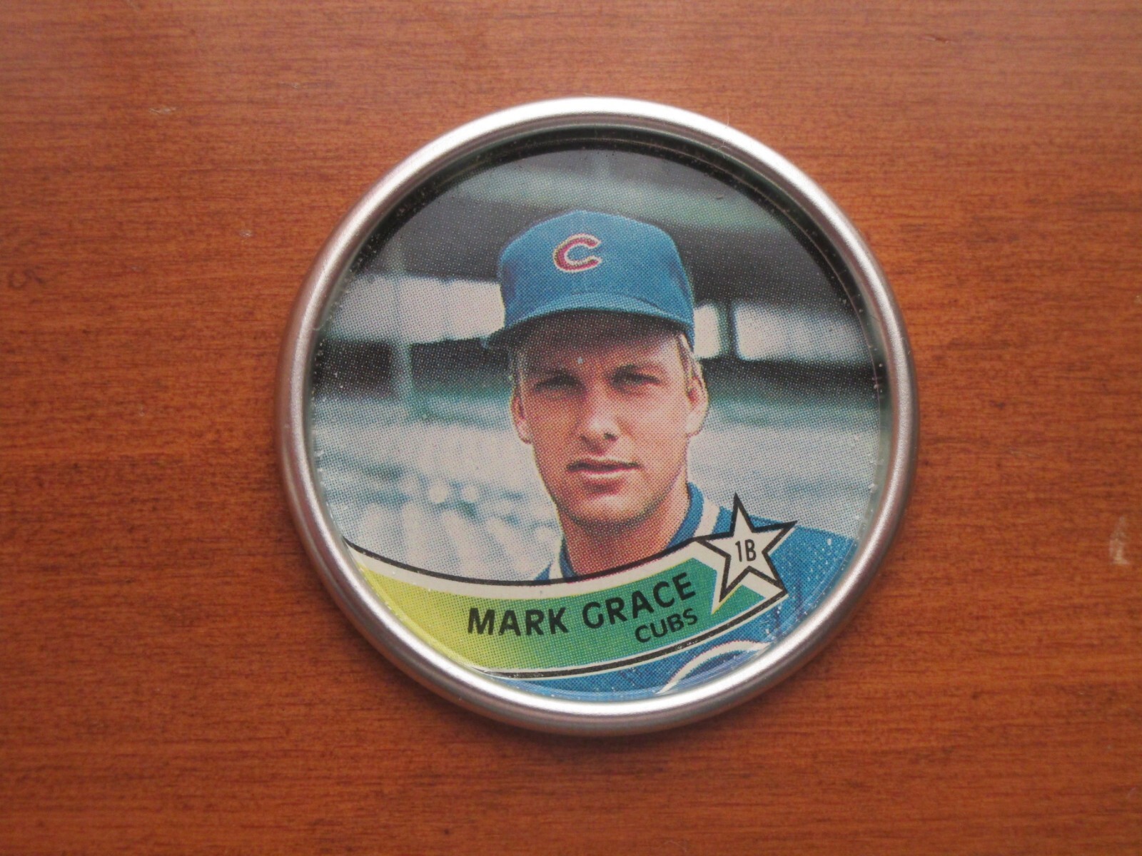 1989 TOPPS BASEBALL COINS   MARK GRACE   #  15   CHICAGO CUBS