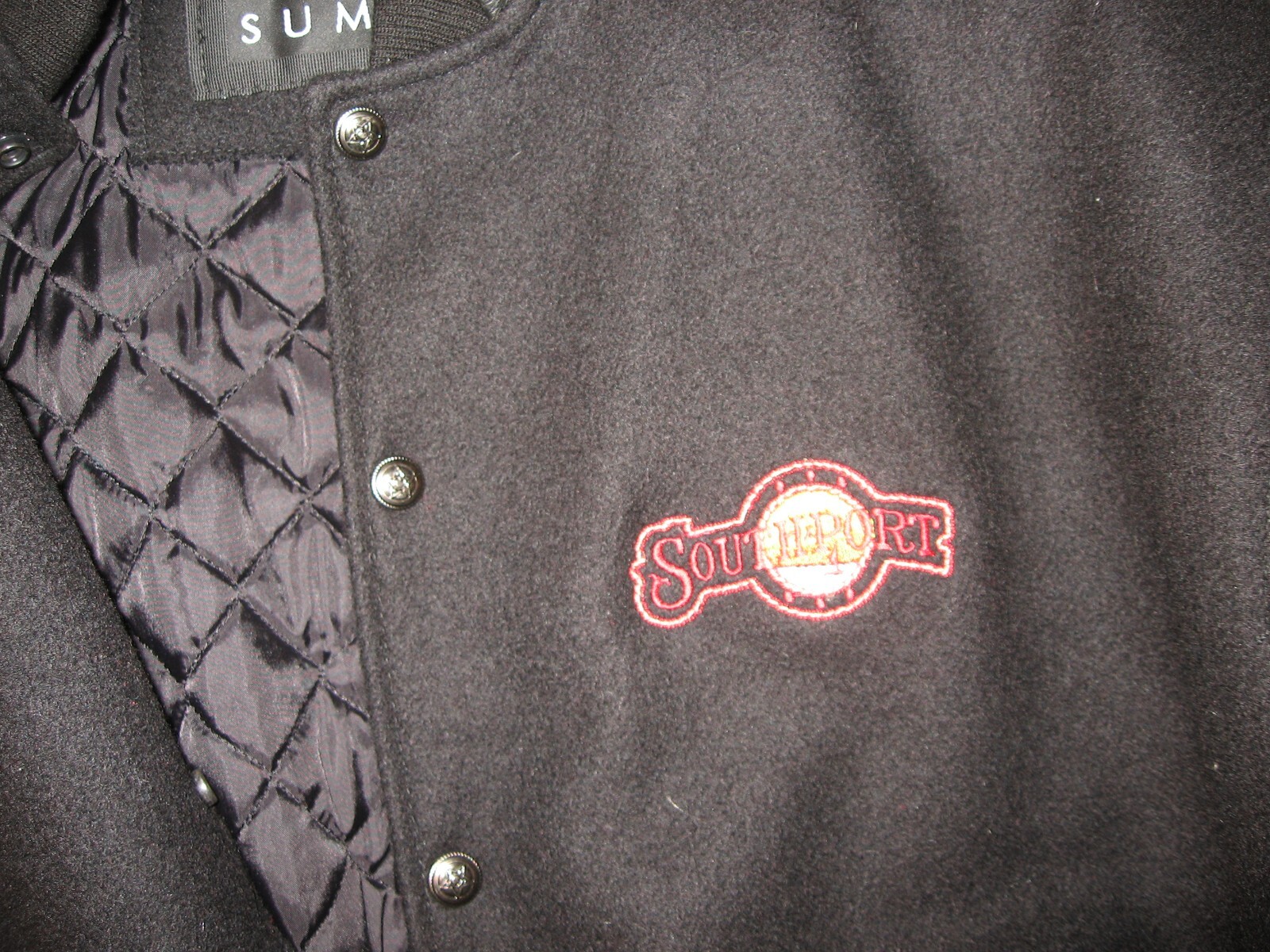 SOUTHPOLE Mens Sumac Black Leather Wool Heavyweight V… Gem