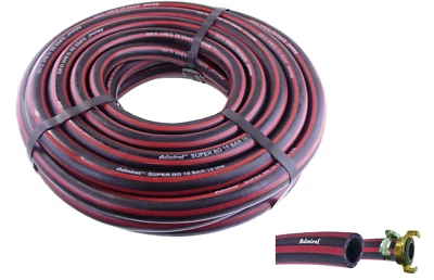 MBS-FIRE ® Robuster NBR Wasserschlauch 40m 1" Zoll inkl. Geka GK Kupplung Bauschlauch DN25