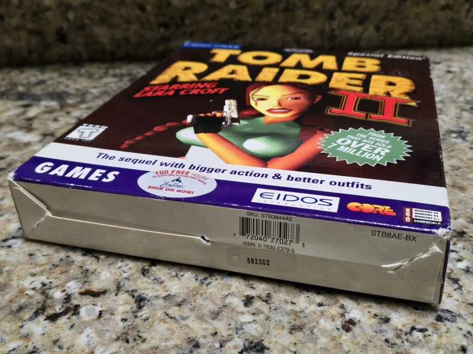 Tomb Raider II PC Big Box Game Special Edition Box NEW SEALED 1998 - Image 3 of 4