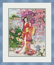 Cross stitch kit Oriental beauty 30x38cm Aida 16ct embroidery needlepoint kit