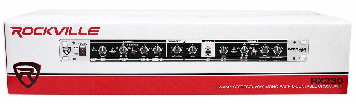 Rockville RX230 2 Way Stereo / 3 Way Mono Crossover with XLR Input