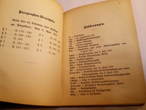 Seltenes Buch - Das neue Gesetz über Sicherung der Kriegssteuer.... 1917 Koppe - Picture 6 of 12
