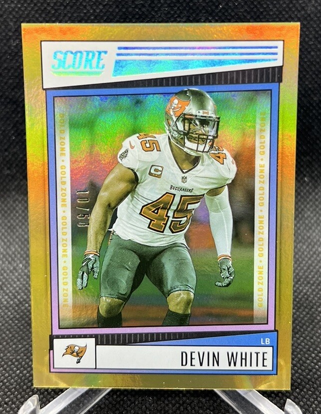 Panini Score Devin White Gold Zone /50 #71 Buccaneers