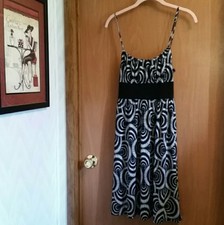 Black White Circle Print Dress