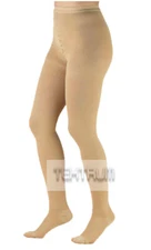 Tektrum Waist High Firm Compression Pantyhose Medical 20-30mmHg-Closed Toe Beige