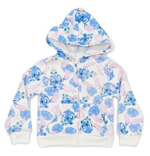 Kids Lilo  Stitch Size 5 Full Zipper Blue Hoodie Jacket NWT
