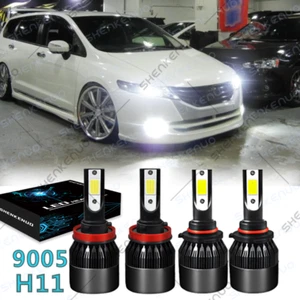 Pour Honda Odyssey 2011-2017 Combo LED Phares 4x Trousse d'ampoules 6000K Haute faisceaux bas
