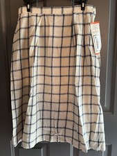 Vtg A-Line Pleated Plaid Wool Blend 14 Skirt NOS Deadstock Cottage Russ Togs
