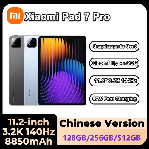 Xiaomi Pad 7 Pro AI Tablet Snapdragon 8s Gen 3 11.2" 3.2K LCD Screen 144Hz 67W