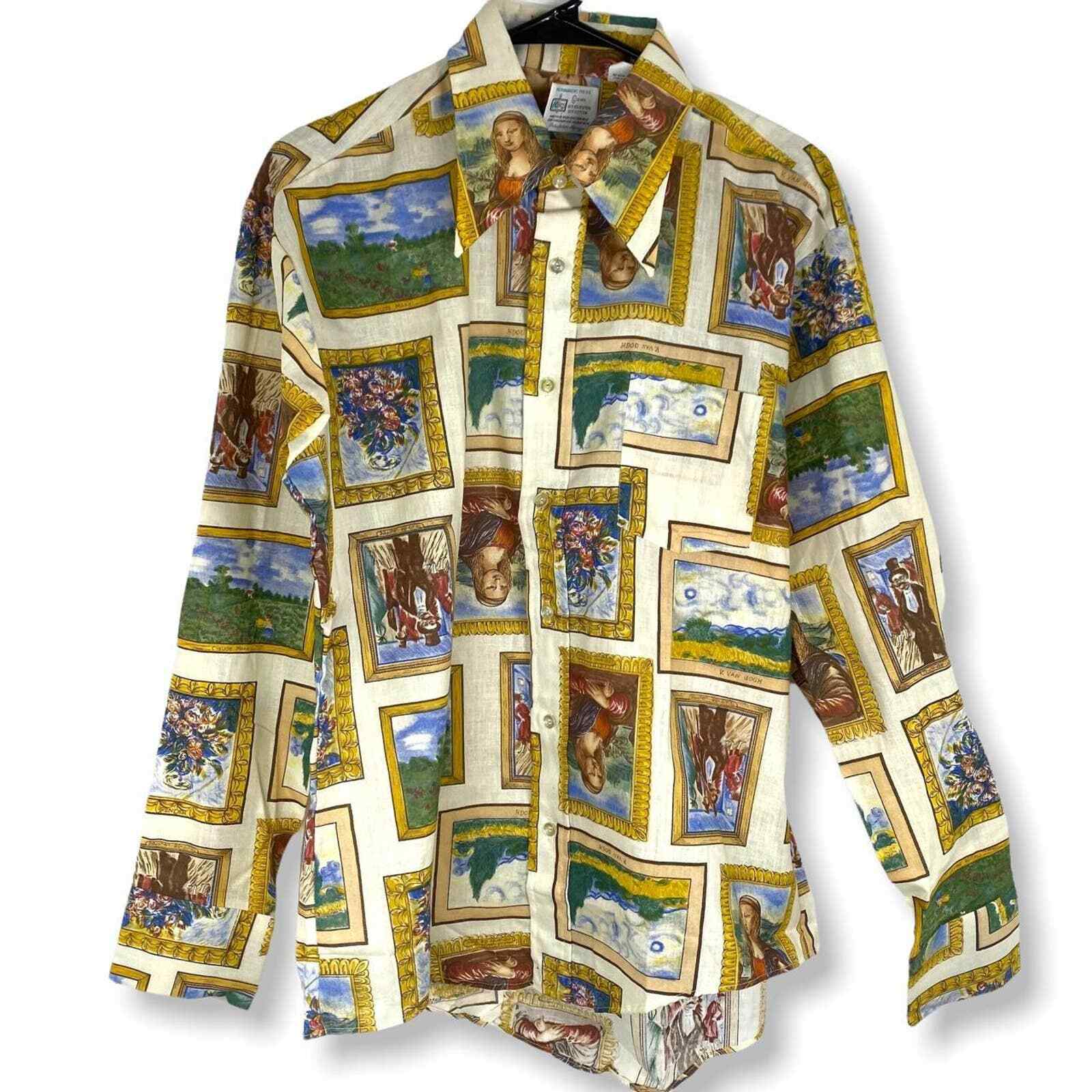 1960s1970s mens vintage button down shirt Gem