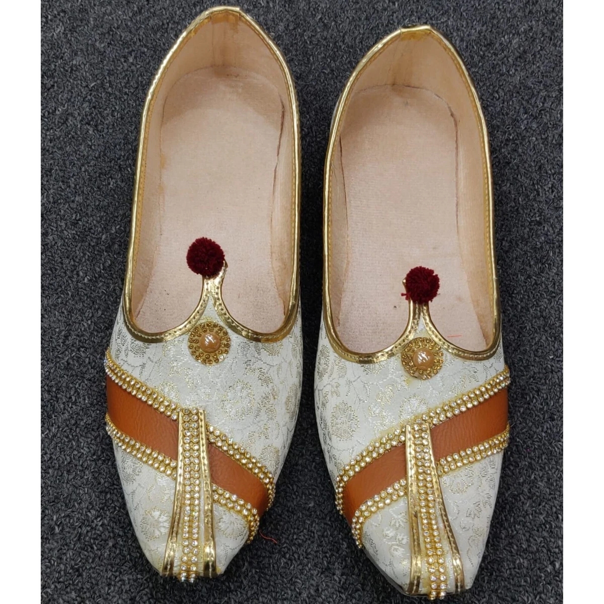 Indian Rajasthani Traditional Ethnic Mojari Khussa For Women Jutis