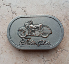 Vintage Electra Glide Harley Davidson Motorcycle Metal Belt Buckle