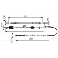 BOSCH Handbremsseil bremsseil für Opel Astra J Caravan P10 1 987 482 803