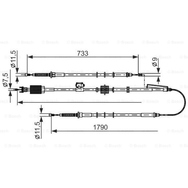 Bosch Handbremsseil Bremsseil FüR Opel Astra J Caravan P10 1 987 482 803-image