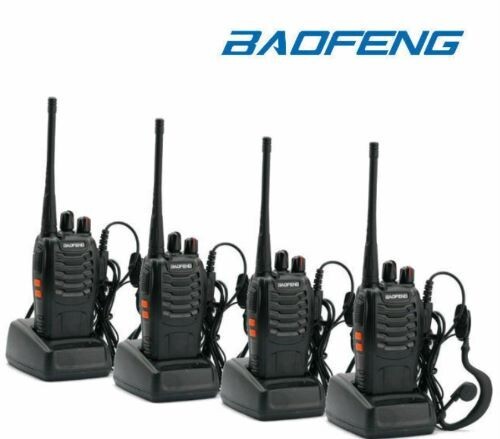 4 Pack Baofeng BF-88A Walkie Talkie 2 Two Way Radio Long Range Handheld FRS