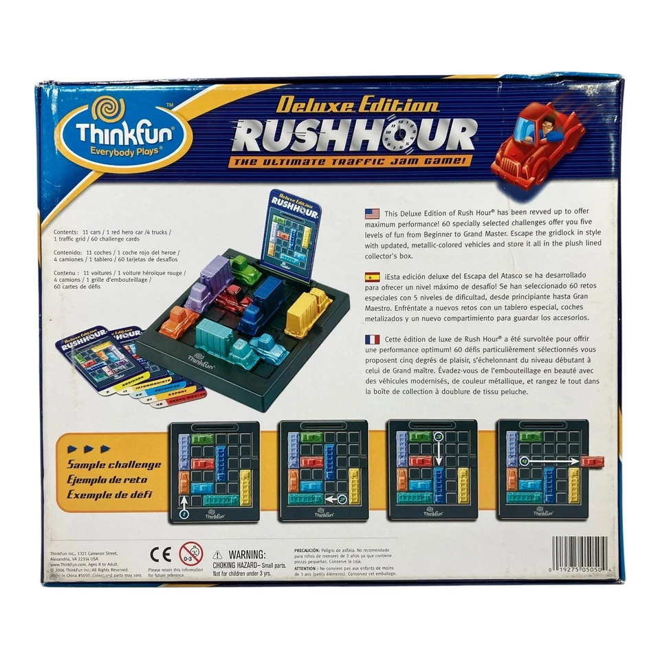 Rush Hour Deluxe Edition The Ultimate Traffic Jam Puzzle Board Game by Thinkfun - Image 4 of 4