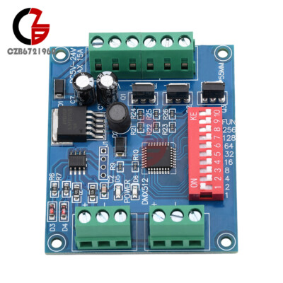3CH Channel DMX512 Decoder 15A RGBW Controller led stage Dj lighting CMOS Output