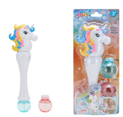 Large Musical Unicorn Bubble Wand Bubble Blower Set Outdoor backyard