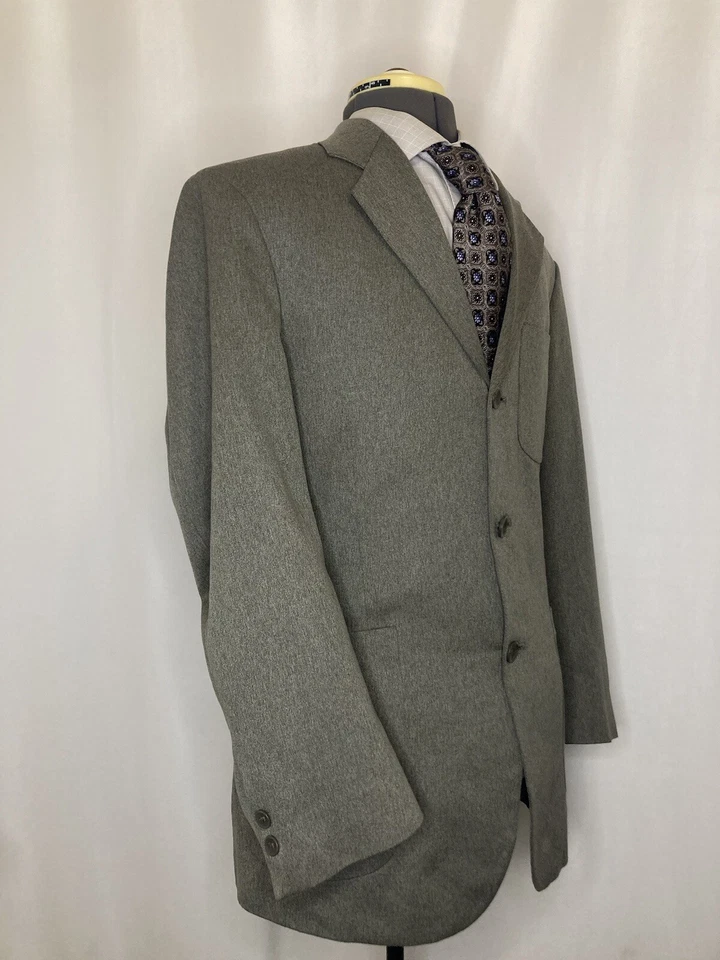 J Ferrar Hombres 38R 44" Blazer Abrigo Deportivo Traje Chaqueta Gris 3 Botones Foto 4 de 4