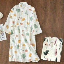 New Ladies Floral Cotton Kimono Pajamas Bathrobe Sleepwears Japanese Nighties