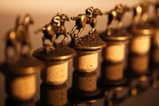 Blanton's Bourbon Complete Set of 8 Bottle Stoppers (bronze color)