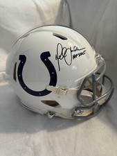 Marshall Faulk Signed Colts Authentic Speed Helmet with HOF Inscription